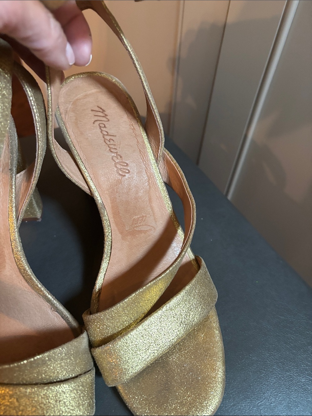 Madewell Gold The Liv Sandal 8 - Picture 5 of 14